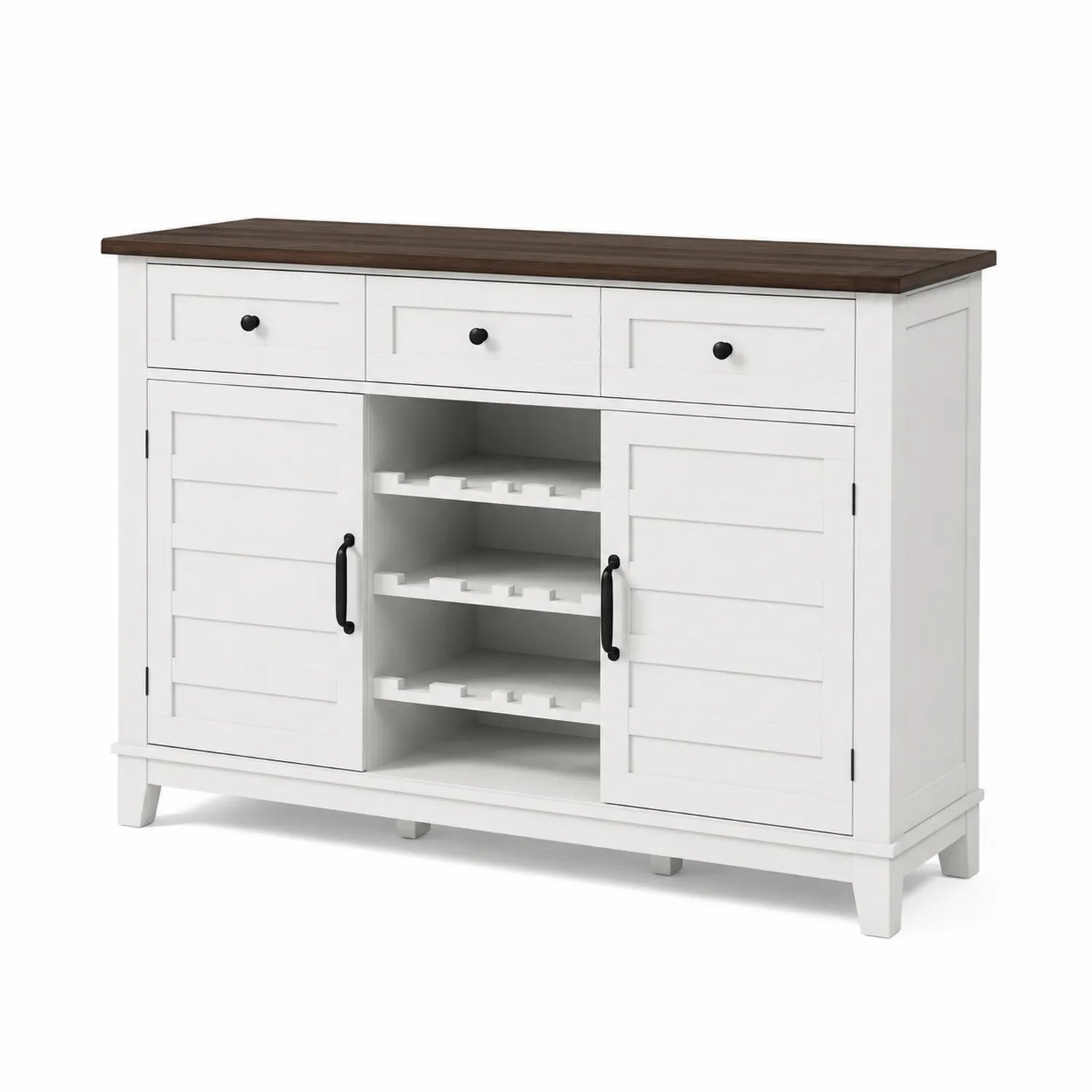 Credenza in Legno con Ripiano in Legno Massello