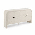 Credenza rettangolare in legno Bianco 180x45x85 cm