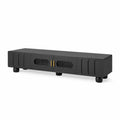 Mobile TV in legno nero con ante ventilate