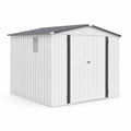 Capanno in Acciaio Zincato con Porta Doppia e Finestra 213x127x185 cm
