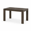 Tavolo da pranzo rettangolare in legno marrone 140x80 cm