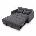 Divano Letto in Tessuto Poliestere e Metallo Grigio