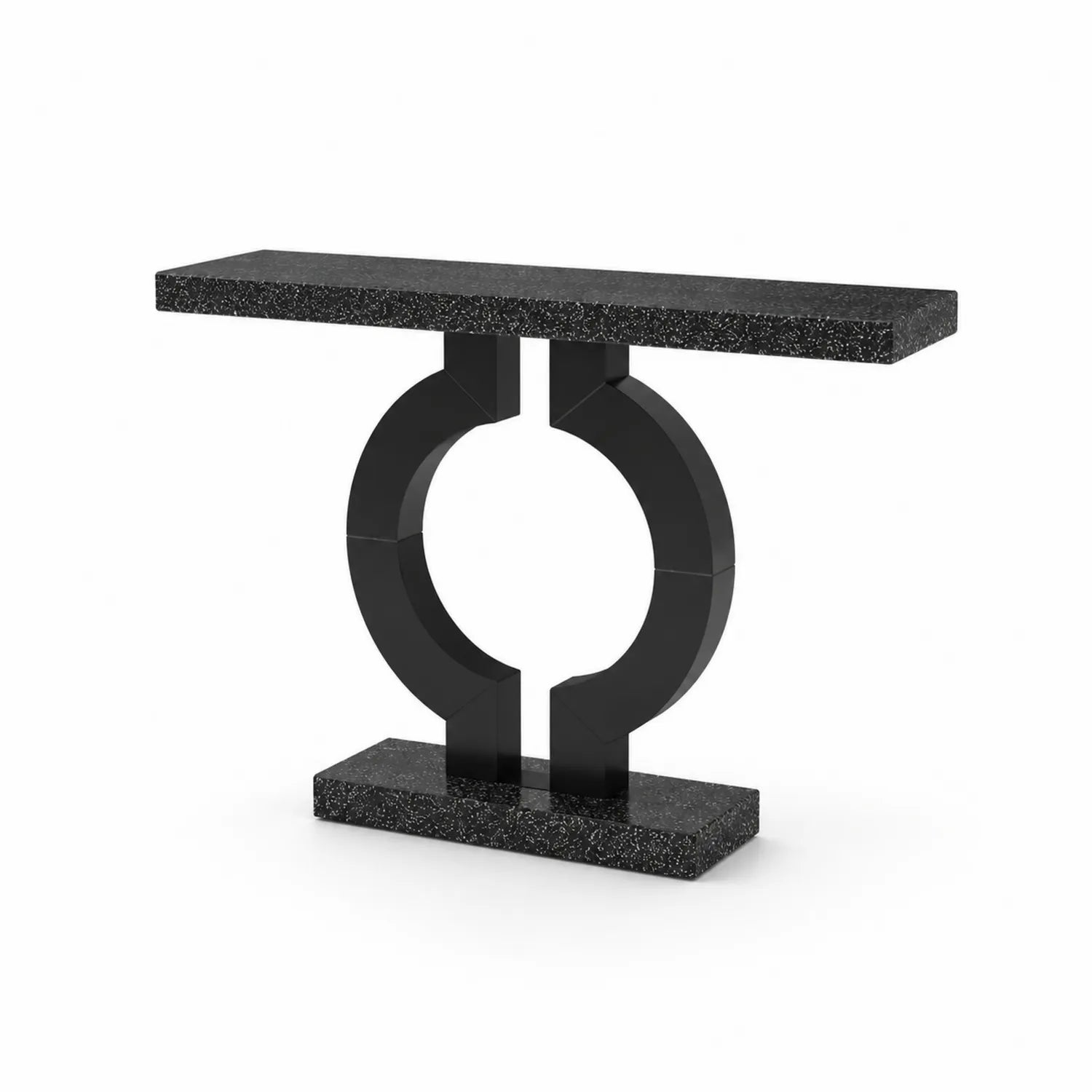 Consolle in Marmo Sintetico Nero